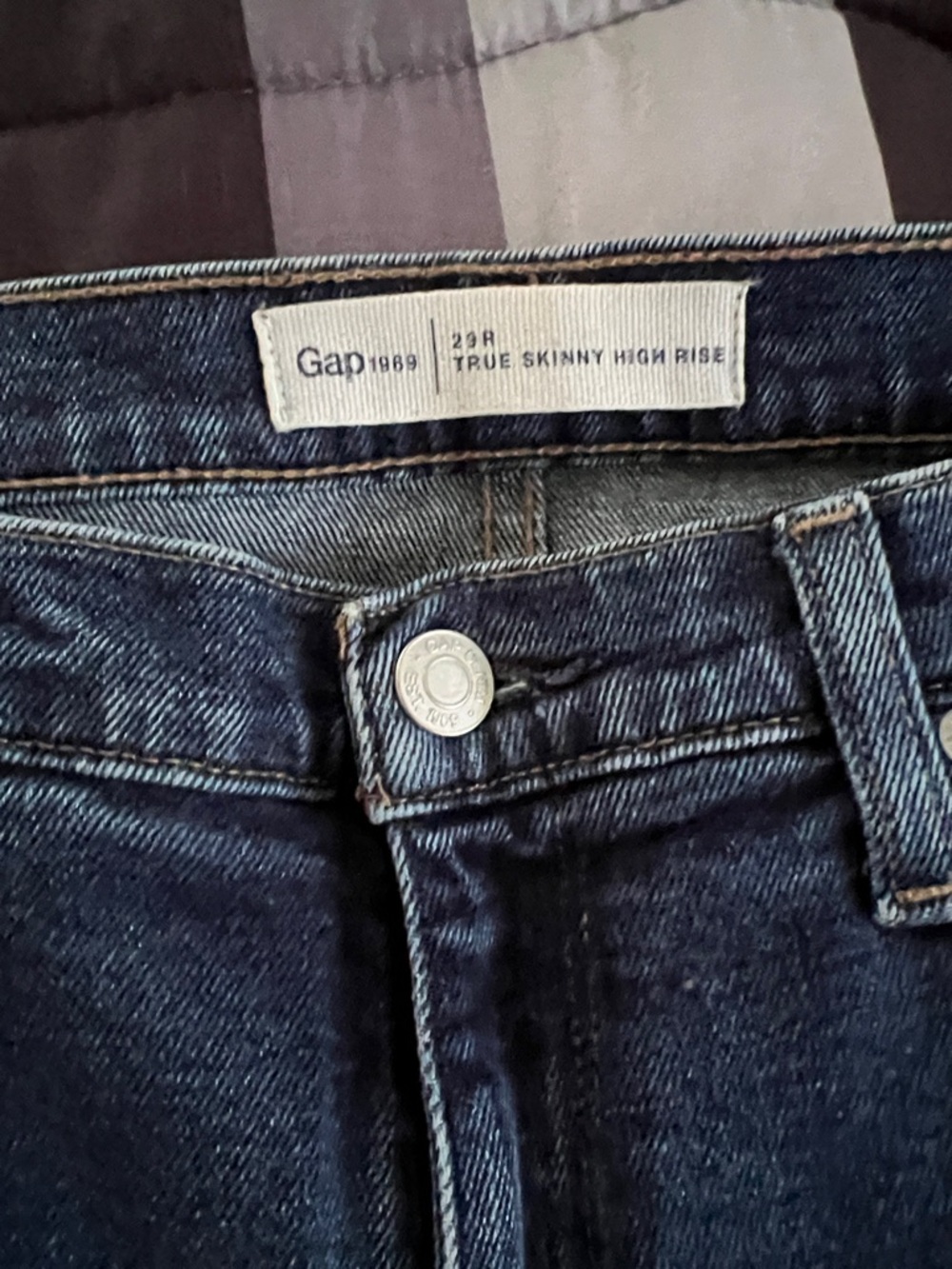 GAP True Skinny High Rise Jeans - Dark Indigo Blue - Picture 2 of 4